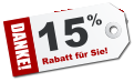 DANKE! 15% Rabatt für Sie!